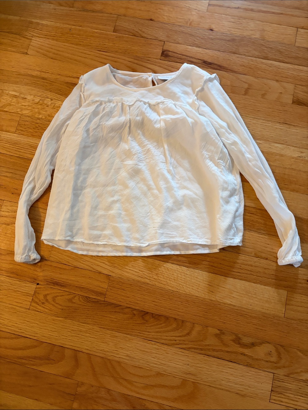 The Children's Place White Long-Sleeve Peasant Blouse